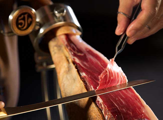 Jamón de  Bellota 100% Ibérico Cortado a Cuchillo -  5 Jotas - Sabor Ibérico